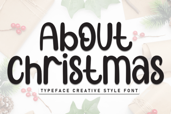 About Christmas: A Handwritten Display Font for Festive Editorial Design