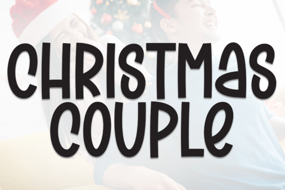 Christmas Couple Font for Festive Editorial Designs
