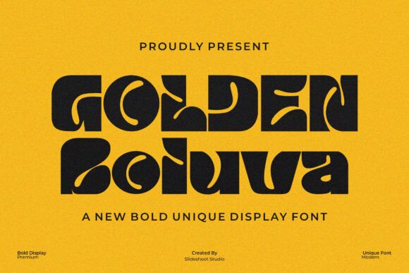 Golden Boluva: A Modern Display Font for Eye-Catching Campaigns