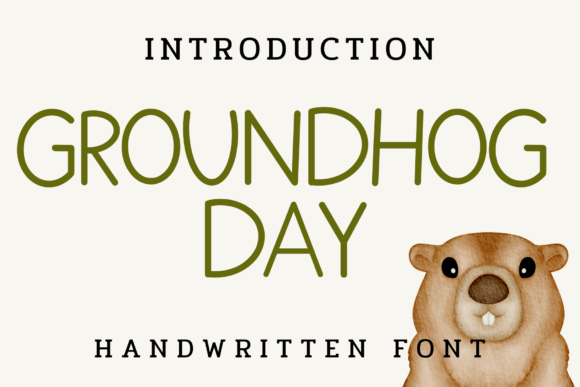 Groundhog Day Font for Seasonal Craft Projects