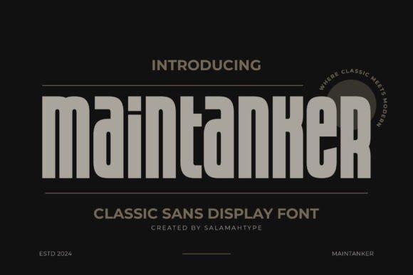 Maintanker: A Bold Display Font for Editorial Impact