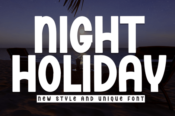 Night Holiday Font for Bold Craft Creations