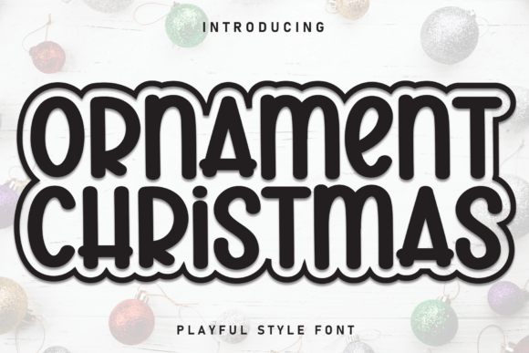 Ornament Christmas Font for Festive Branding Projects
