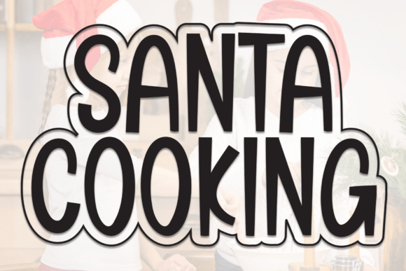 Santa Cooking Font for Festive Web Design