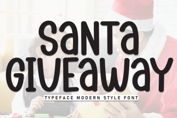 Santa Giveaway Font for Festive Handmade Creations