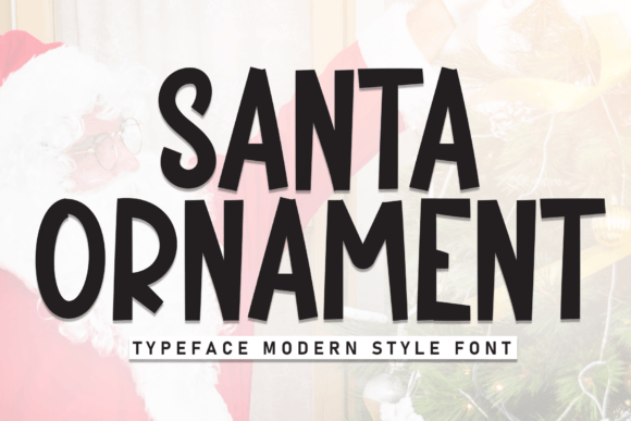 Santa Ornament Font for Whimsical Handmade Designs