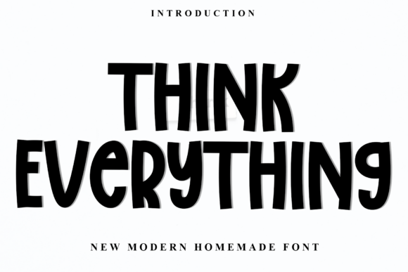 Think Everything Font: A Playful Display Font for Creative Projects